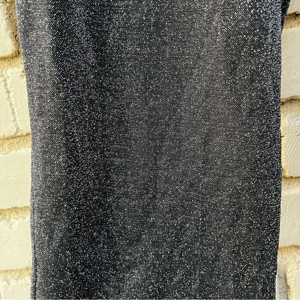 Vintage Burke Avenue Metallic Silver Sparkle Pants in Black - Size Medium
